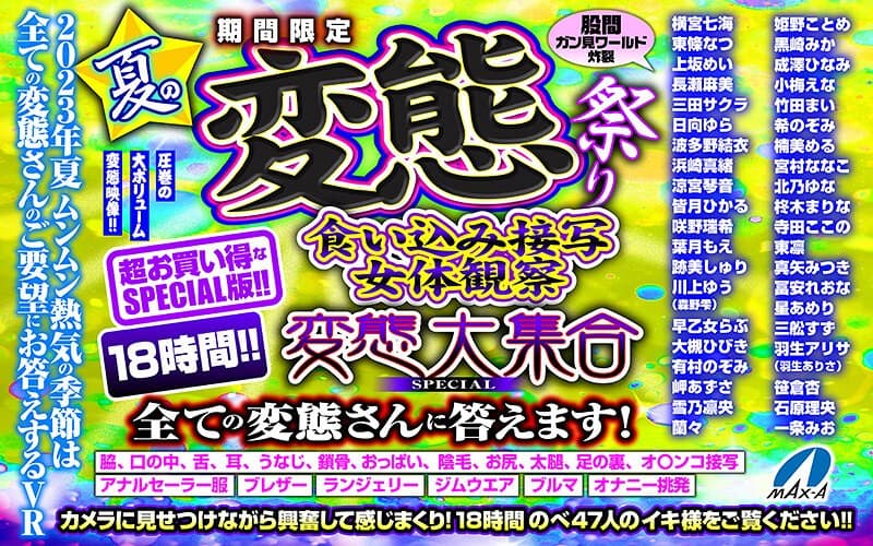 maxavrf00005 | 【VRお中元】夏の変態祭り 食い込み接写 女体観察 変態大集合 SPECIAL 全ての変態さんに答えます！